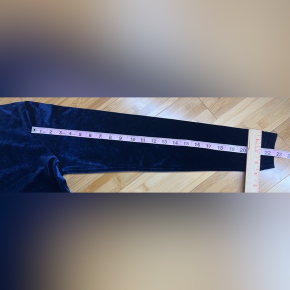 Valerie Steven Sport women’s Mock Neck Blue Long Sleeve Velvet Maxi Dress|Sz:M - Picture 12 of 16